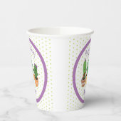 Funny Cactus trio Cartoon Illustration Pappbecher (Links)