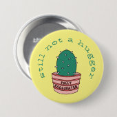 Funny Cactus: Vollständig geimpft, aber noch kein  Button (Vorne & Hinten)