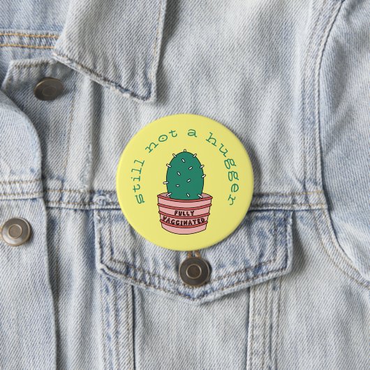 Funny Cactus: Vollständig geimpft, aber noch kein Button (Beispiel)