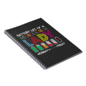 Funny Cafeteria Schule Mittagessen Lady Week Mood Notizblock (Rechte Seite)