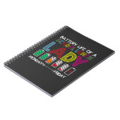 Funny Cafeteria Schule Mittagessen Lady Week Mood Notizblock (Linke Seite)