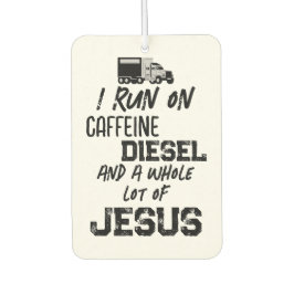 FUNNY Caffein Diesel und Jesus Grunge Trucker Autolufterfrischer