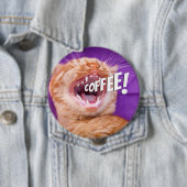 Funny Caffeine Love Cat Coffee Button (Beispiel)