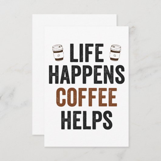 Funny Caffeine Lover Life bringt Kaffee Dankeskarte (Vorne/Hinten)