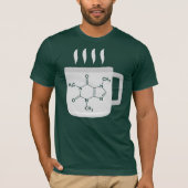 Funny Caffeine Molecule Chemistry Coffee Novelty T-Shirt (Vorderseite)