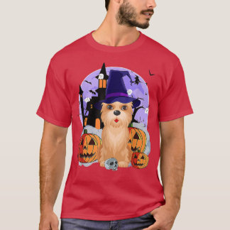 Funny Cairn Terrier Dog Halloween Hexenkürbis T T-Shirt