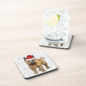 Funny Cairn Terrier Dog Wine tasting in der Fattor Getränkeuntersetzer (Rechte Seite)
