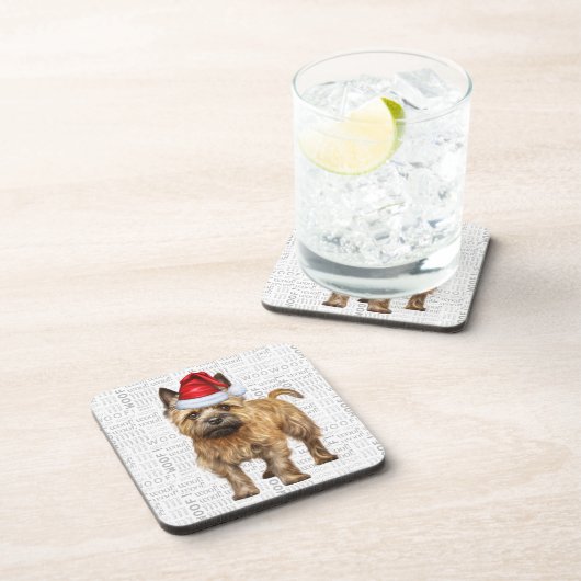 Funny Cairn Terrier Dog Wine tasting in der Fattor Getränkeuntersetzer (Rechte Seite)