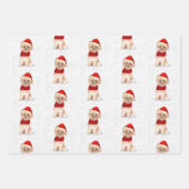 Funny Cairn Weihnachtshund und Urlaub Kariert Geschenkpapier Set (Vorderseite 2)