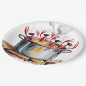 Funny Cajun Graduation Party Pappteller (Schrägansicht)