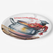 Funny Cajun Graduation Party Pappteller (Schrägansicht)