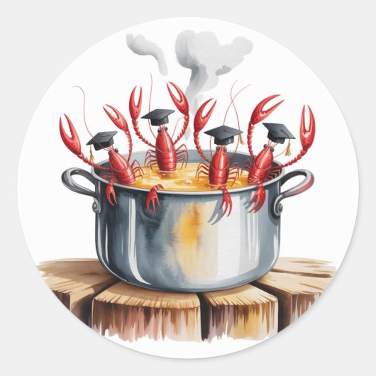 Funny Cajun Graduation Party Runder Aufkleber (Vorderseite)