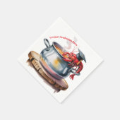 Funny Cajun Graduation Party Serviette (Ecke)