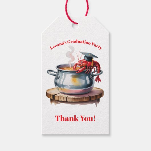 Funny Cajun Graduation Party Thank You Geschenkanhänger (Vorderseite)