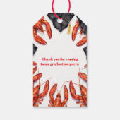 Funny Cajun Graduation Party Thank You Geschenkanhänger (Rückseite)