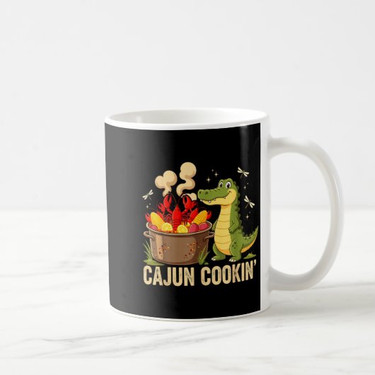 Funny Cajun Louisiana Boil Alligator Crawfish Mard Kaffeetasse (Rechts)