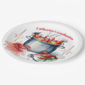 Funny Cajun Nurse Graduation Party Pappteller (Schrägansicht)