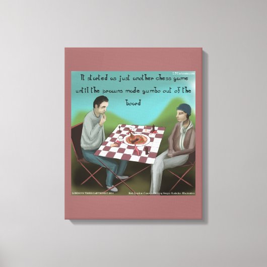 Funny Cajun Schach Canvas Print Leinwanddruck (Vorderseite)