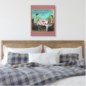Funny Cajun Schach Canvas Print Leinwanddruck (Insitu (Schlafzimmer))