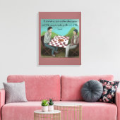 Funny Cajun Schach Canvas Print Leinwanddruck (Insitu (Wohnzimmer))