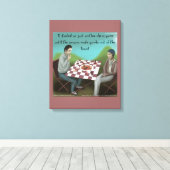 Funny Cajun Schach Canvas Print Leinwanddruck (Insitu (Holzboden))