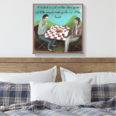 Funny Cajun Schach Canvas Print Leinwanddruck (Insitu (Schlafzimmer))
