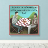 Funny Cajun Schach Canvas Print Leinwanddruck (Insitu (Holzboden))