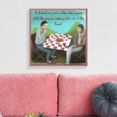 Funny Cajun Schach Canvas Print Leinwanddruck (Insitu (Wohnzimmer))