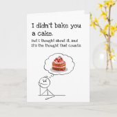 Funny Cake Birthday Card Karte (Gelbe Blume)