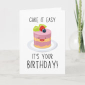 Funny Cake Birthday Karte (Vorderseite)