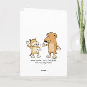 Funny Cake Ferrets Geburtstagskarte Karte (Rückseite)