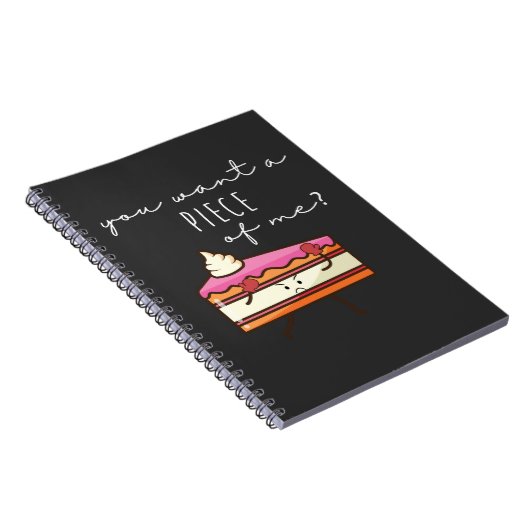 Funny Cake Piece Angry Baker Notizblock (Rechte Seite)