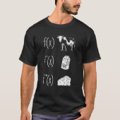 Funny Calculus Math Teacher Kuh Milch Käse Formel  T-Shirt (Vorderseite)