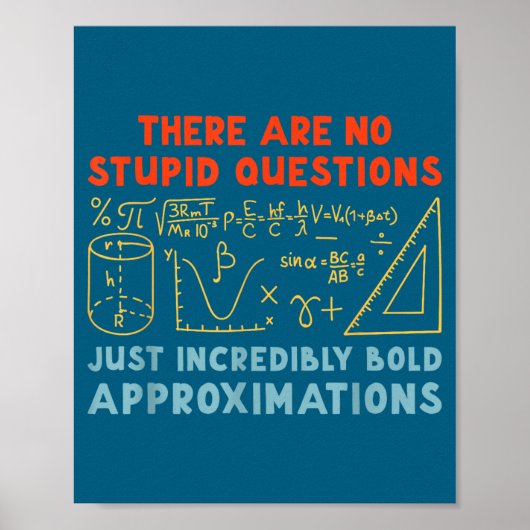 Funny Calculus Teacher Math Lover Mathematics Sarc Poster (Vorne)