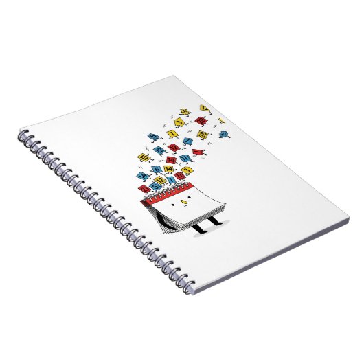 Funny Calendar Cartoon Notebook - Escaping Journal Notizblock (Rechte Seite)