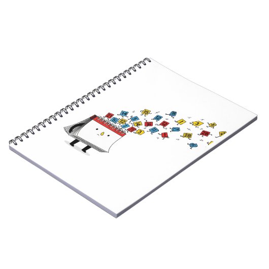 Funny Calendar Cartoon Notebook - Escaping Journal Notizblock (Linke Seite)
