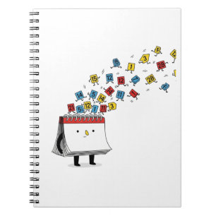 Funny Calendar Cartoon Notebook - Escaping Journal Notizblock