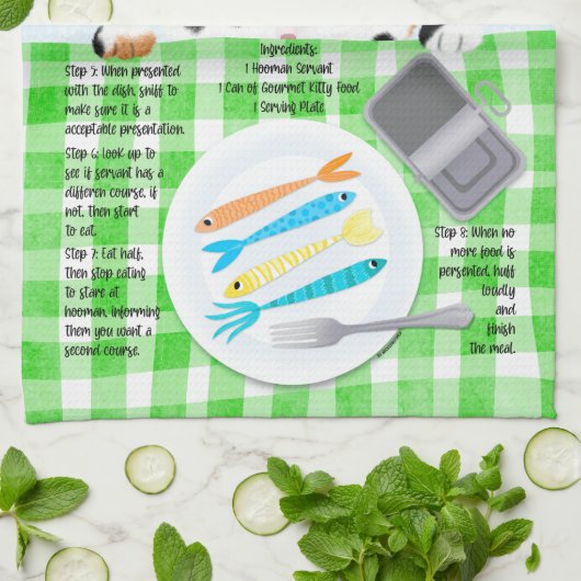 Funny Calico Cat Geschirrtuch (Gefaltet)