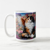 Funny Calico Demon und Angel Cat Kaffeetasse (Links)