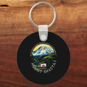 Funny California's Majestic Mount Shasta Hiking Mo Schlüsselanhänger (Vorderseite)