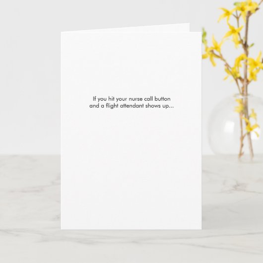 Funny Call Button Get Well Karte (Gelbe Blume)