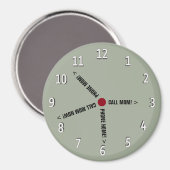 Funny Call Mama Memo Imaginary Clock Magnet (Vorderseite/Rückseite)