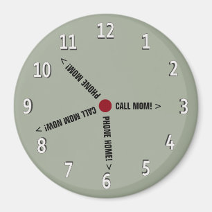 Funny Call Mama Memo Imaginary Clock Magnet