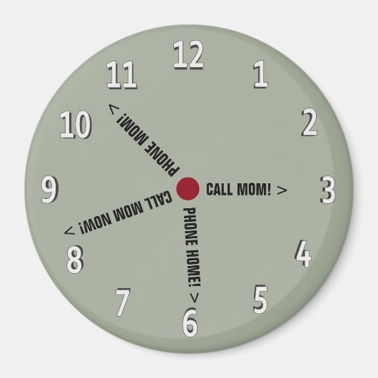 Funny Call Mama Memo Imaginary Clock Magnet (Vorne)