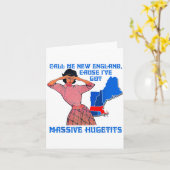 Funny Call Me New England Cause I Ve Got Mive Huge Karte (Gelbe Blume)