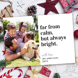 Funny Calm Bright Foto Weihnachtskarte Feiertagskarte