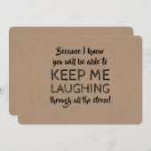 Funny Calming Bridesmaid Vorschlag Einladung (Vorne/Hinten)