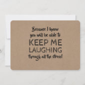 Funny Calming Bridesmaid Vorschlag Einladung (Vorderseite)