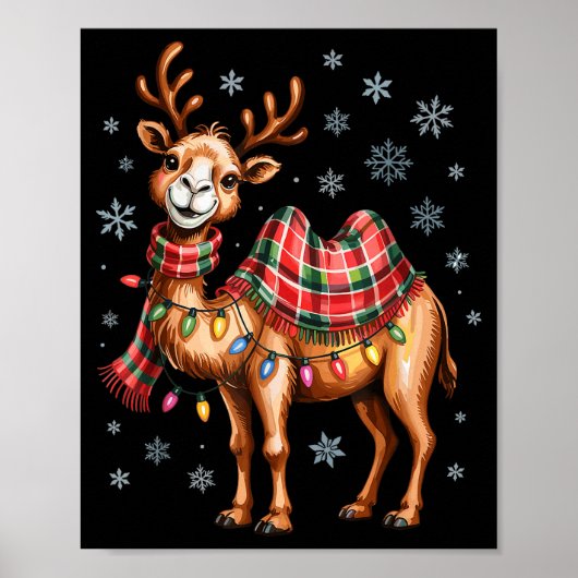 Funny Camel Christmas Cute Animal Lovers Holiday P Poster (Vorne)