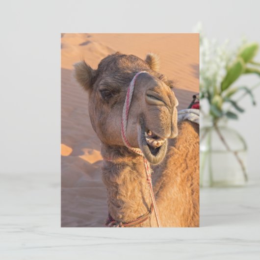 Funny Camel Einladung (Stehend Vorderseite)